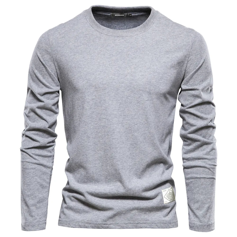 Hommes - Chemise décontractée à manches longues en coton - Confortable et élégante pour un look décontracté