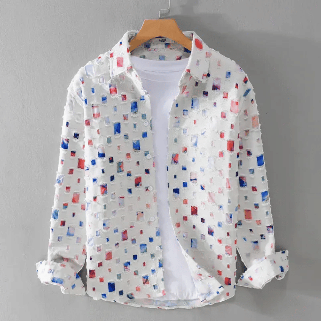 Hommes - Chemise - Denim - Détails effilochés - Coupe durable et tendance