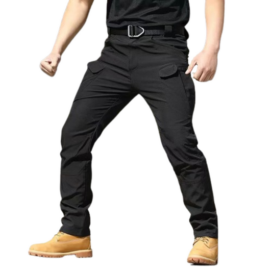 Hommes - Pantalon cargo - Taille élastique, poche zippée, séchage rapide - Pantalon pratique et confortable