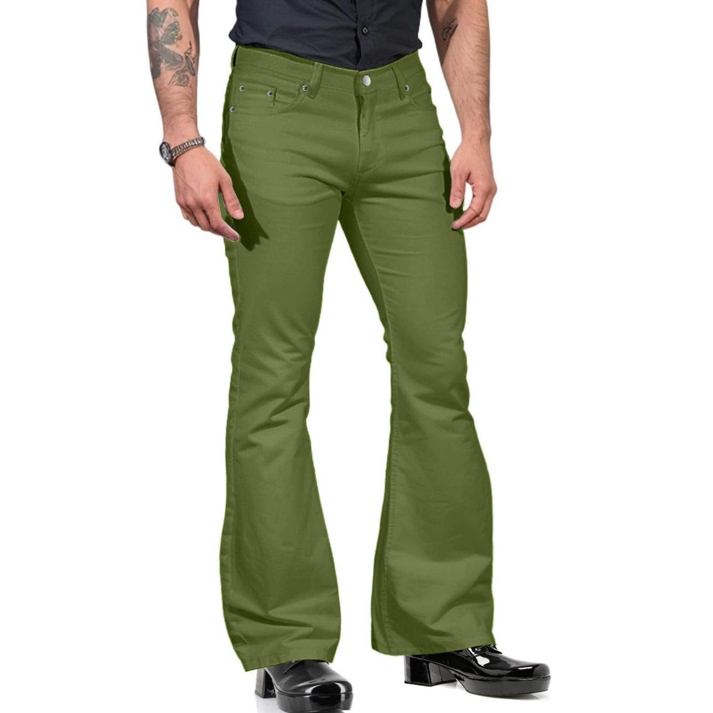 Homme - Pantalon de frappe rétro - Coton - Confortable et stylé - Idéal pour un look décontracté