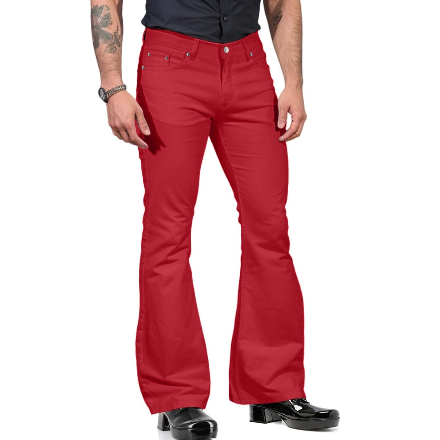 Homme - Pantalon de frappe rétro - Coton - Confortable et stylé - Idéal pour un look décontracté