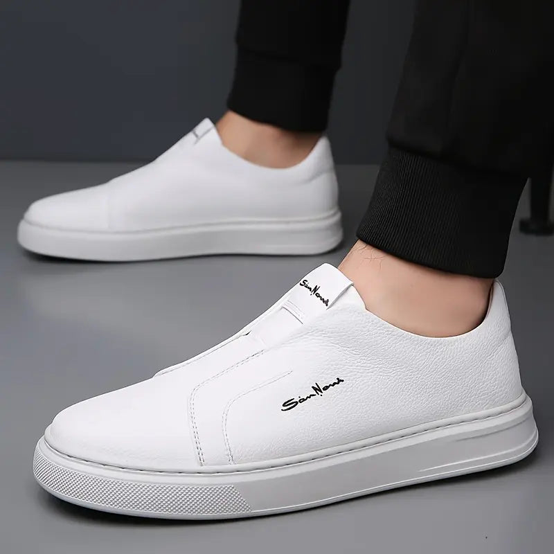 Hommes - Baskets à enfiler en toile - Cuir - Chaussures décontractées confortables pour un style décontracté