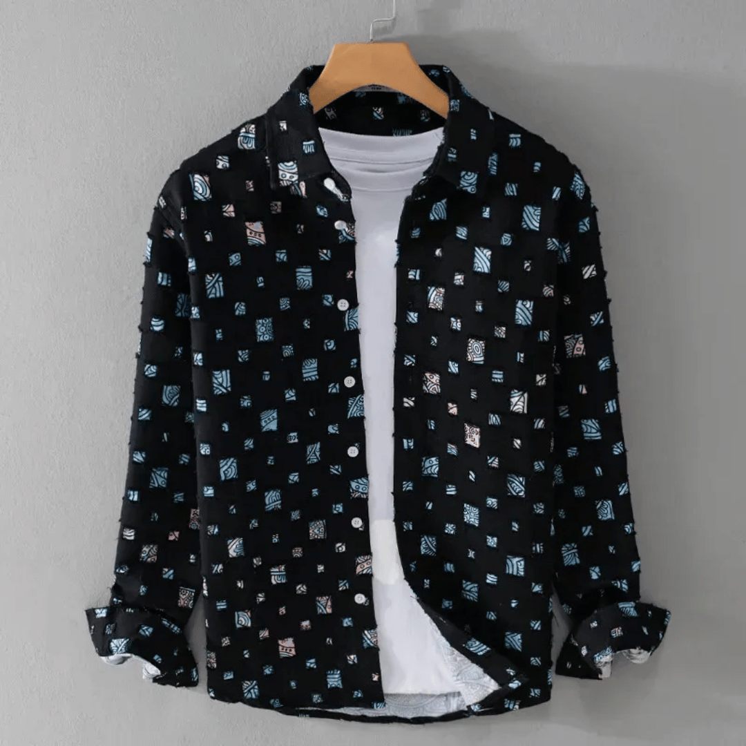Hommes - Chemise - Denim - Détails effilochés - Coupe durable et tendance