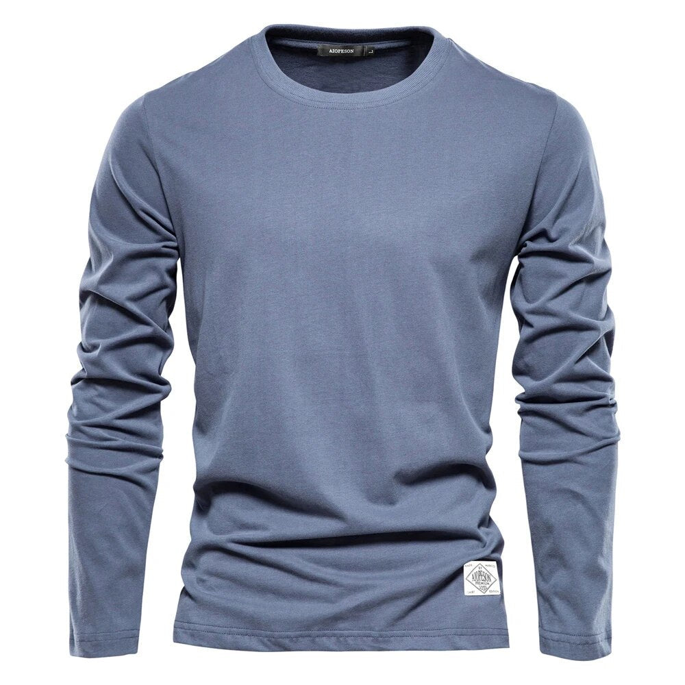 Hommes - Chemise décontractée à manches longues en coton - Confortable et élégante pour un look décontracté