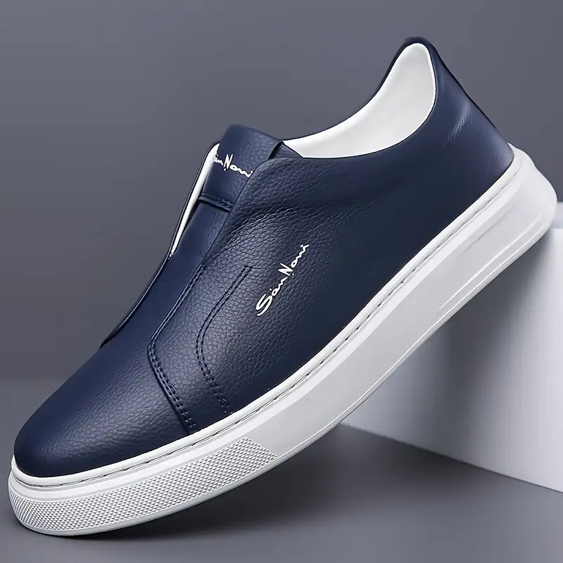 Hommes - Baskets à enfiler en toile - Cuir - Chaussures décontractées confortables pour un style décontracté