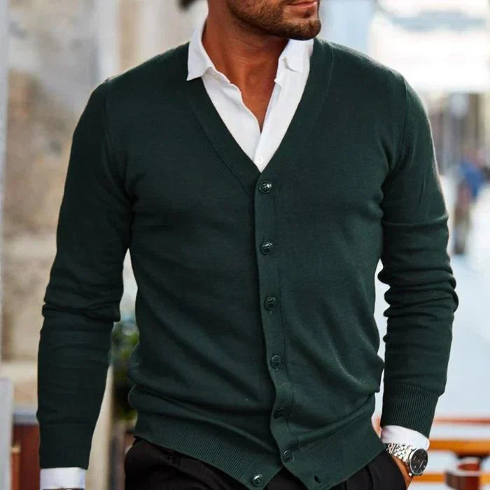 Hommes - Cardigan slim - V - Poches pratiques - Élégance décontractée pour toutes les occasions
