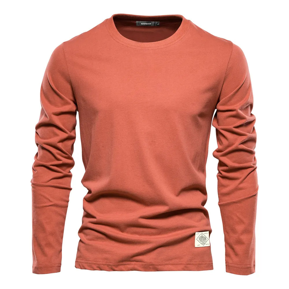 Hommes - Chemise décontractée à manches longues en coton - Confortable et élégante pour un look décontracté