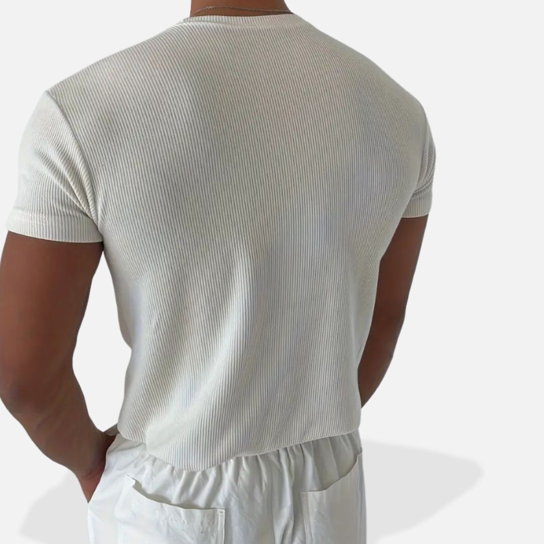 Hommes - T-Shirt Sportif Slim Fit - Mélange de Coton Confortable - Idéal pour les Activités Sportives