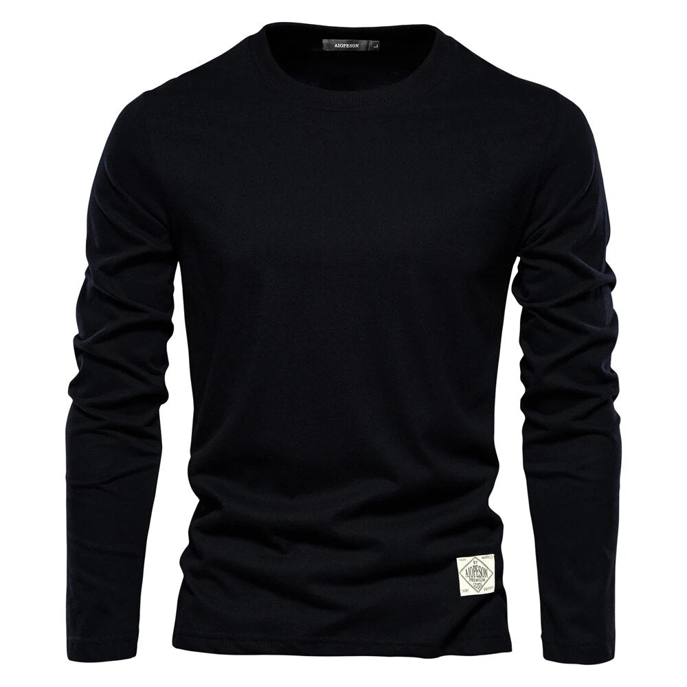 Hommes - Chemise décontractée à manches longues en coton - Confortable et élégante pour un look décontracté