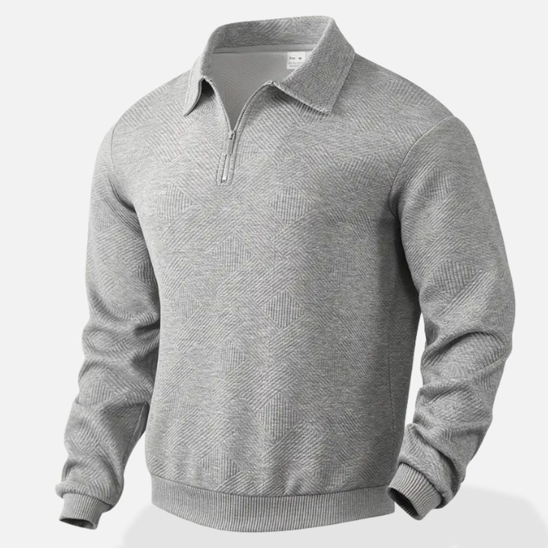 Hommes - Pull à demi-fermeture éclair - Tricot doux et décontracté - Confortable et stylé