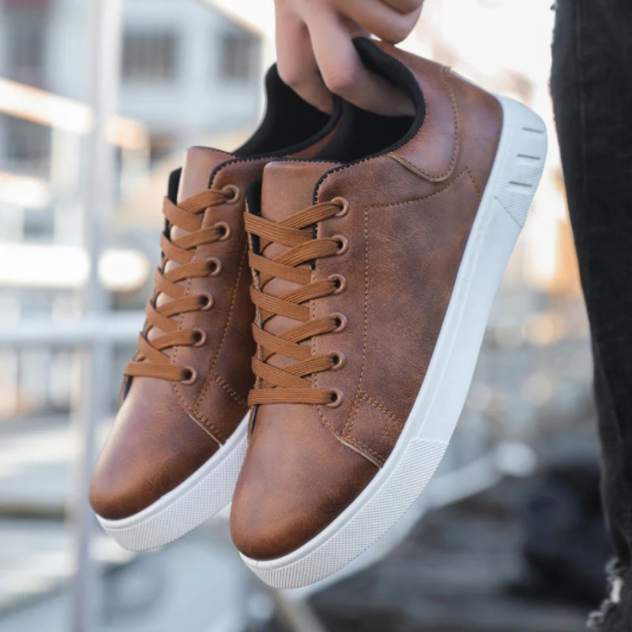 Hommes - Baskets élégantes - Cuir - Design tendance et confort optimal - Idéales pour un look décontracté