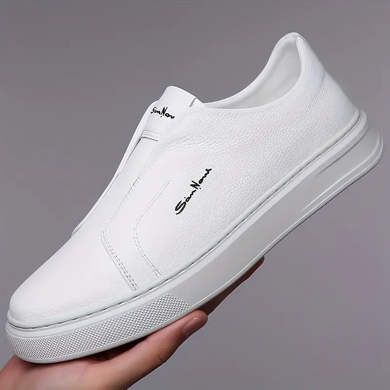 Hommes - Baskets à enfiler en toile - Cuir - Chaussures décontractées confortables pour un style décontracté
