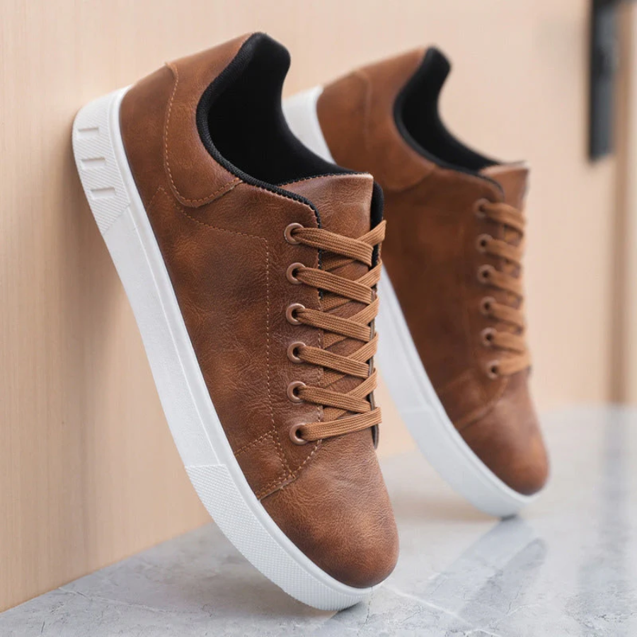 Hommes - Baskets élégantes - Cuir - Design tendance et confort optimal - Idéales pour un look décontracté