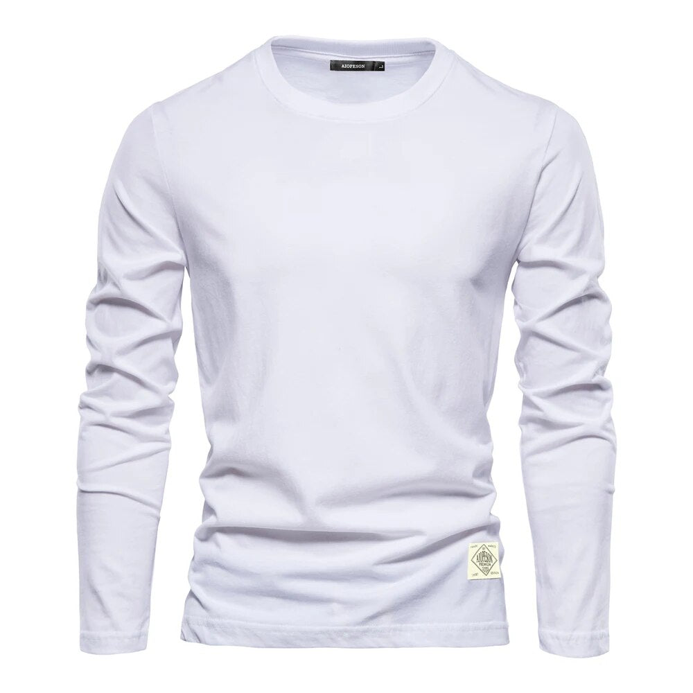 Hommes - Chemise décontractée à manches longues en coton - Confortable et élégante pour un look décontracté