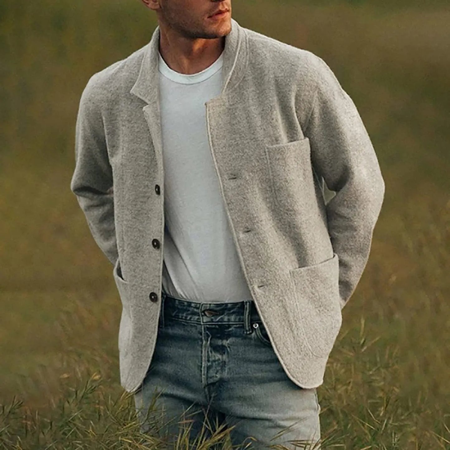 Blazer streetwear pour hommes - Veste élégante en tissu léger - Mode urbaine tendance