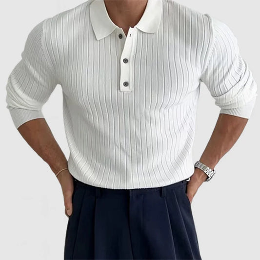 Hommes - Polo à manches longues - Tissu durable Protection du cou - Confortable et élégant