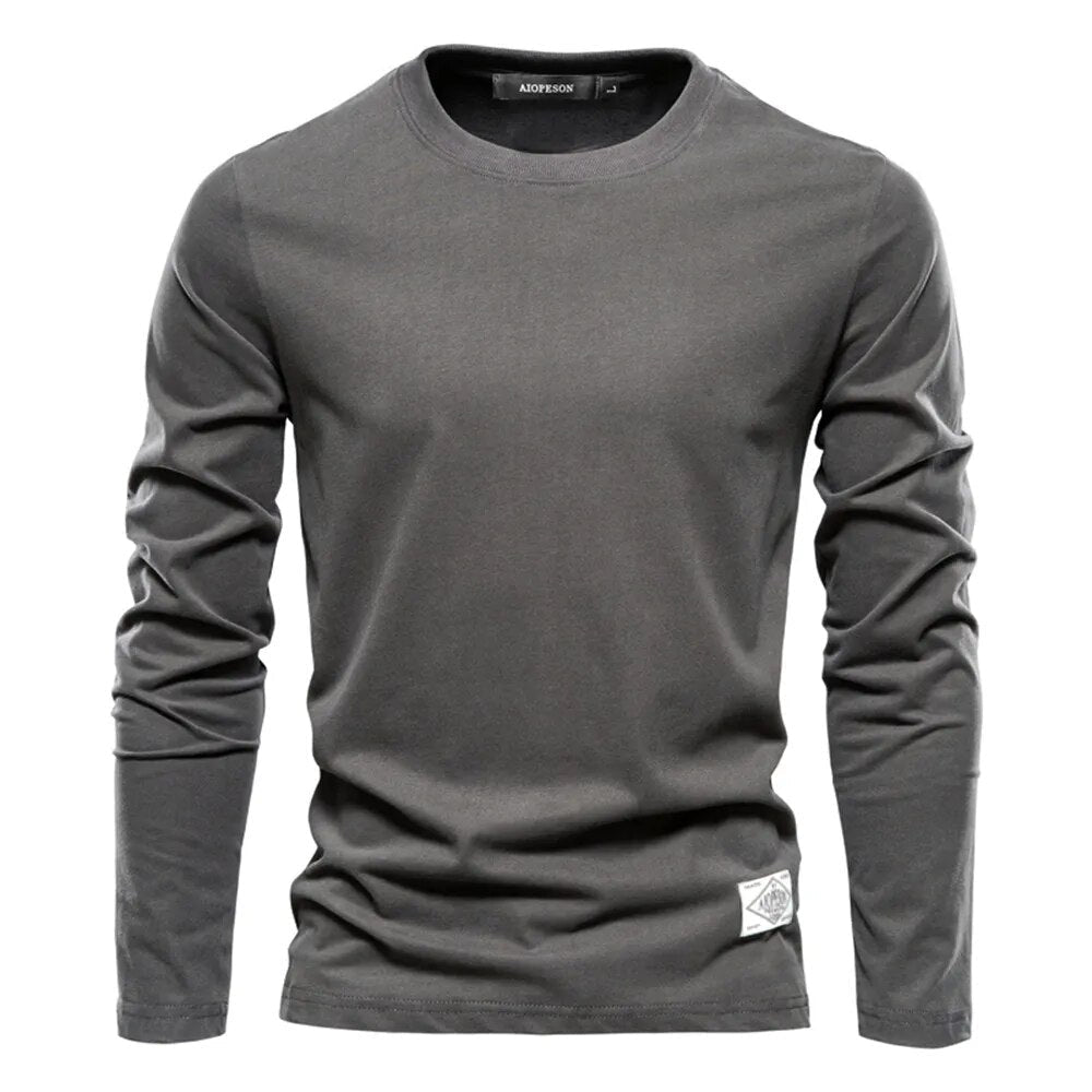 Hommes - Chemise décontractée à manches longues en coton - Confortable et élégante pour un look décontracté