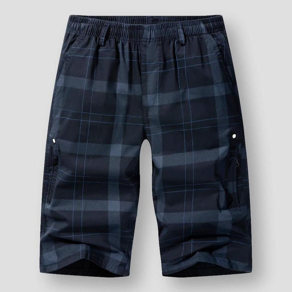 Hommes - Short cargo à carreaux - Tissu léger - Style décontracté - Parfait pour un look tendance