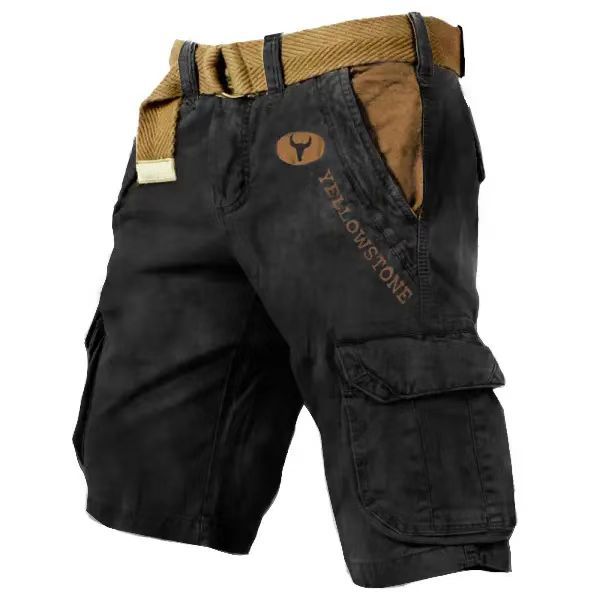 Hommes - Short cargo polyvalent - Tissu léger - Idéal pour les aventures en plein air
