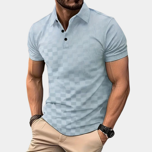 Hommes - Polo d'été élégant - Mélange de fibres - Manches courtes - Idéal pour les journées ensoleillées