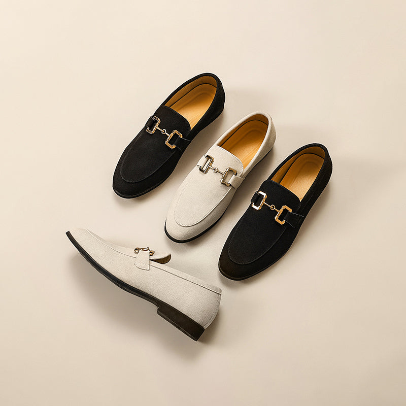 Hommes - Mocassins - Daim - Détail élégant du mors - Chaussures semi-formelles stylées pour un look raffiné