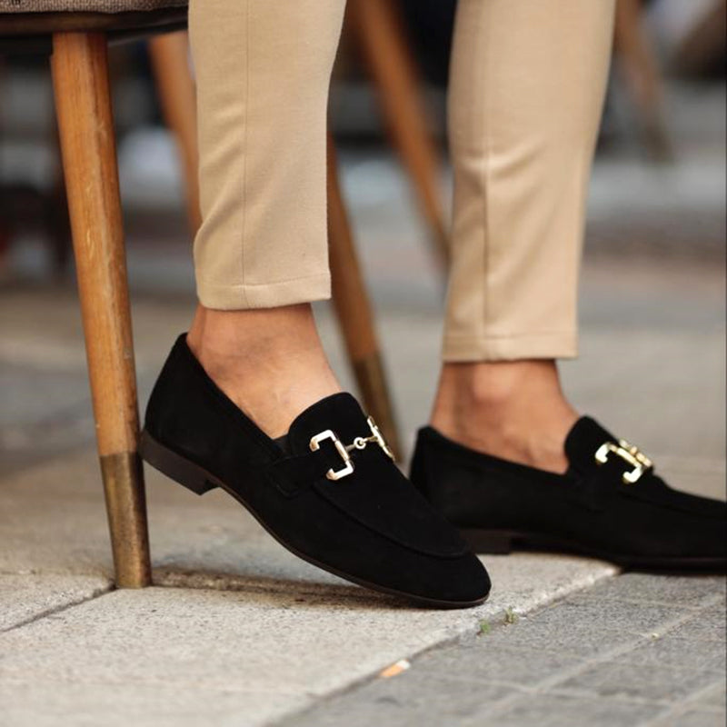 Hommes - Mocassins - Daim - Détail élégant du mors - Chaussures semi-formelles stylées pour un look raffiné
