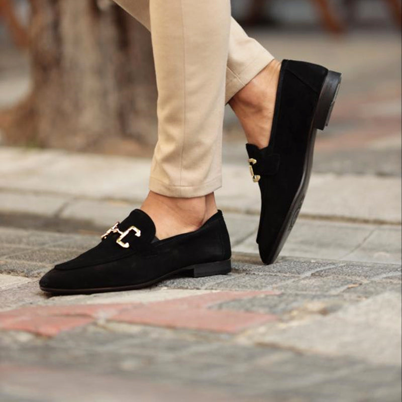 Hommes - Mocassins - Daim - Détail élégant du mors - Chaussures semi-formelles stylées pour un look raffiné