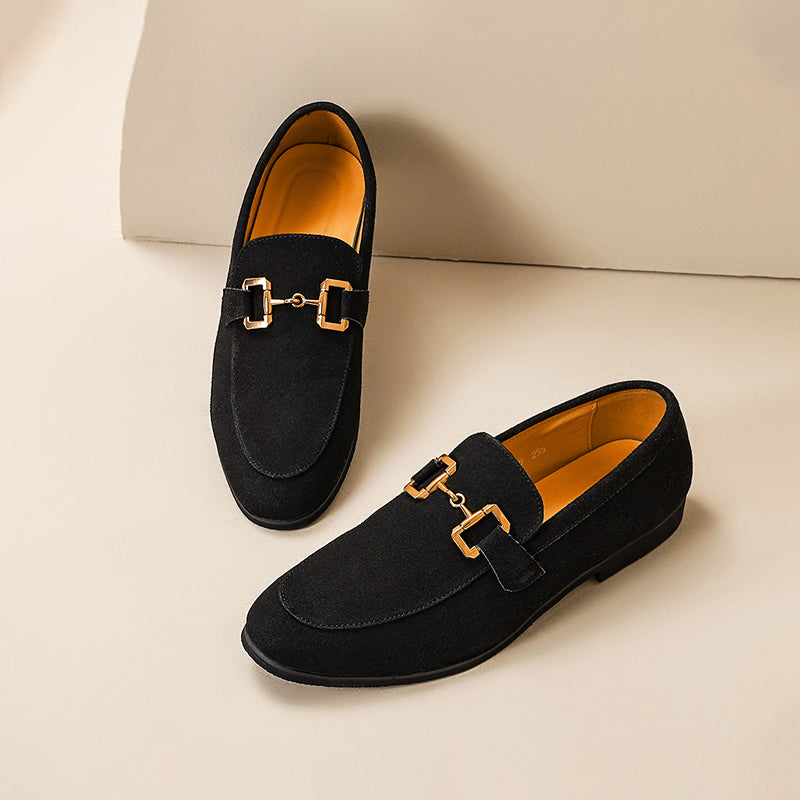 Hommes - Mocassins - Daim - Détail élégant du mors - Chaussures semi-formelles stylées pour un look raffiné