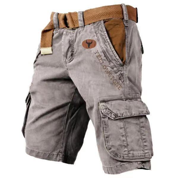Hommes - Short cargo polyvalent - Tissu léger - Idéal pour les aventures en plein air