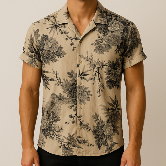 Homme - Chemise Blossom - Tissu AirLight - Haut élégant et confortable pour toutes les occasions
