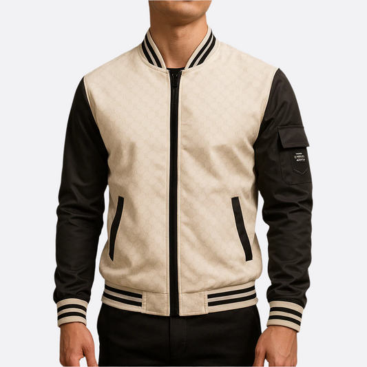 Hommes - Blouson Bombardier - Matières douces - Coupe Régulière - Style Tendance et Confortable