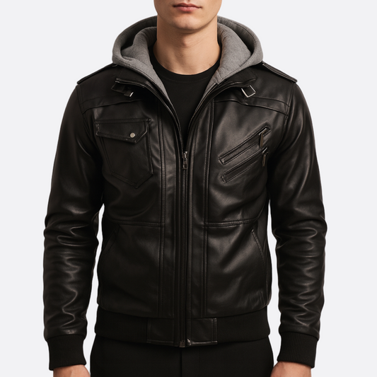 Hommes - Blouson bombardier décontracté à capuche - Multiples poches - Vêtement tendance pour un style urbain
