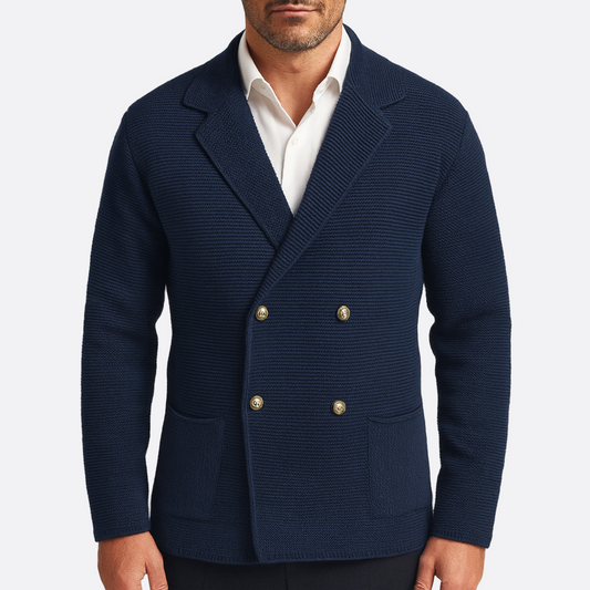 Hommes - Cardigan - Tricot - Blazer à double boutonnage élégant - Vêtement tendance pour le style décontracté