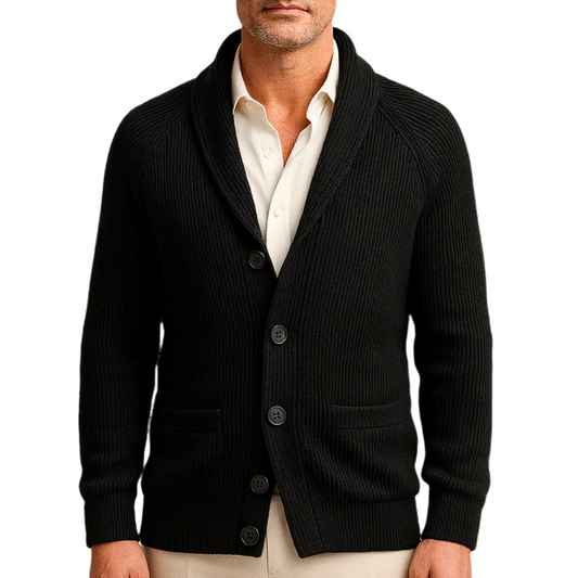 Hommes - Cardigan Vintage Tricoté - Maille douce - Laine Douillette Confortable - Mode Élégante