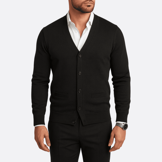 Hommes - Cardigan slim - V - Poches pratiques - Élégance décontractée pour toutes les occasions