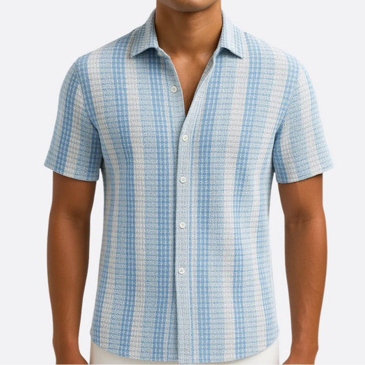 Hommes - Chemise décontractée à rayures - Coton léger - Élégance quotidienne avec style