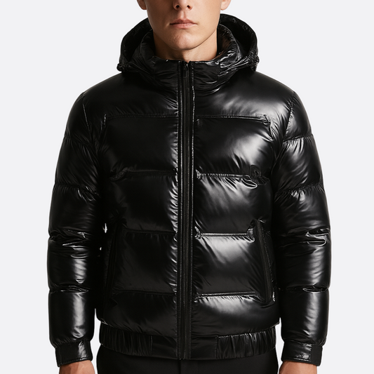Hommes - Doudoune à capuche - Tissu résistant - Vêtements d'hiver élégants - Manteau chaud et stylé