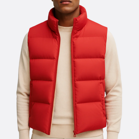 Hommes - Gilet chaud - Tissu confortable - Zippé - Élégance et chaleur pour toutes les occasions