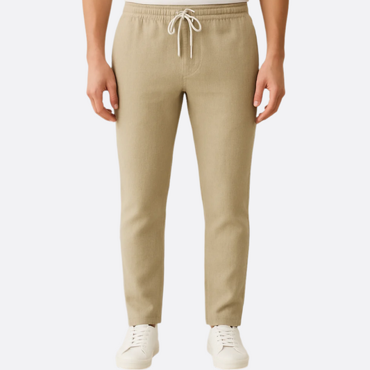 Hommes - Pantalon de lin décontracté - Tissu respirant - Style estival - Confort optimal pour vos journées ensoleillées