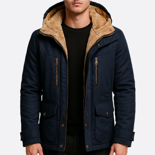 Hommes - Parka d'Hiver - Coton ultra doux - Veste Isolée Élégante - Parfaite pour Temps Froid