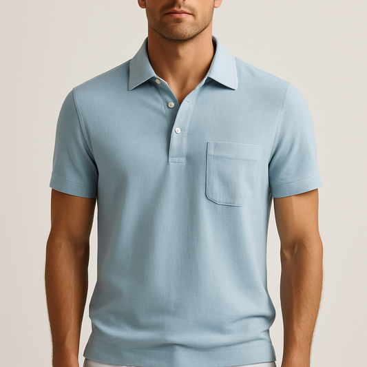 Hommes - Polo - Lin de luxe - Haut d'été léger et respirant - Confort et style