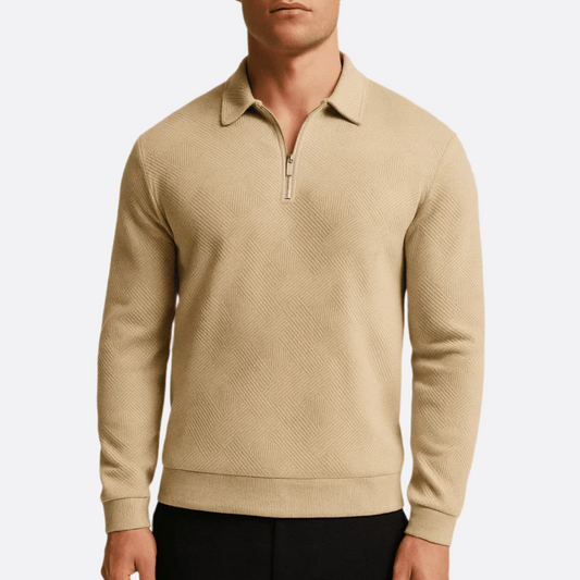 Hommes - Pull à demi-fermeture éclair - Tricot doux et décontracté - Confortable et stylé