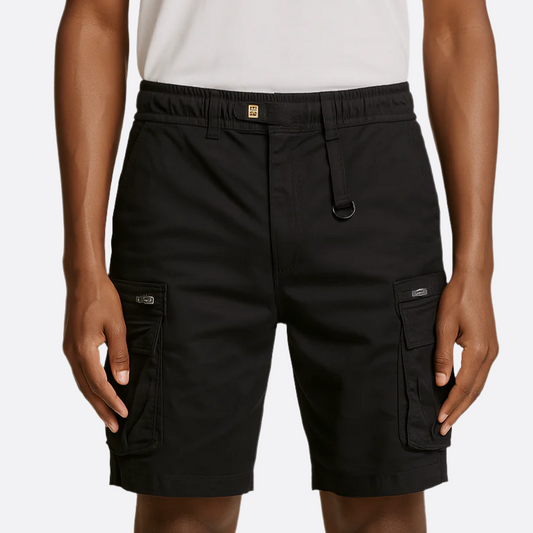 Hommes - Short cargo classique - Tissu en coton résistant - Design utilitaire élégant pour un confort quotidien