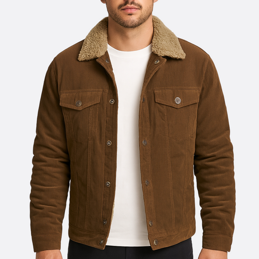 Hommes - Veste - Velours côtelé - Doublure chaude - Veste tendance pour un style confortable