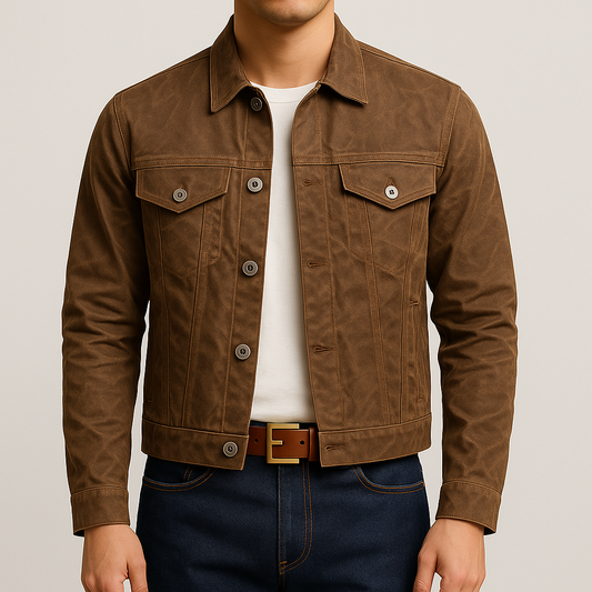 Hommes - Veste Cruiser Doublée - Tissu d'Étain Durable - Indispensable pour l'Extérieur et le Confort