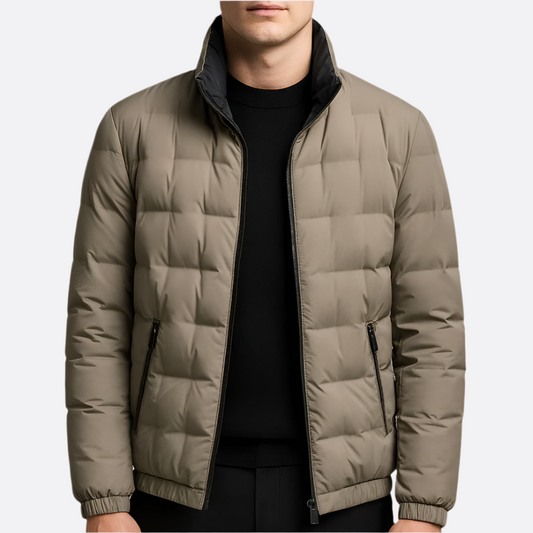 Hommes - Veste d'hiver élégante - Chaude en matériau - Poches - Veste tendance pour l'hiver
