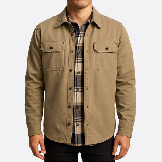 Hommes - Veste de camionneur - Toile cirée - Doublure douce - Élégance et confort pour toutes les saisons