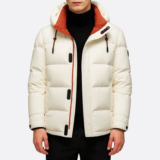 Hommes - Veste en duvet d'hiver - Capuche - Chaude et élégante - Veste d'hiver confortable