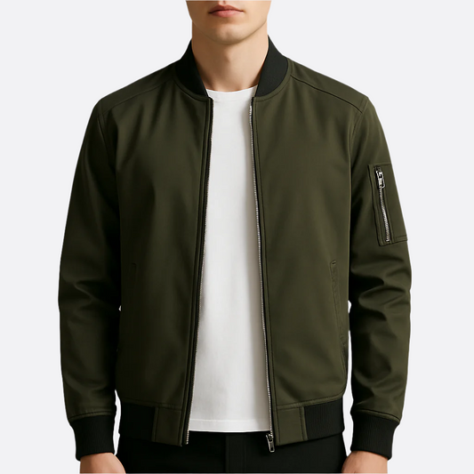 Hommes - Bomber Veste - Tissu respirant - Zippé léger - Style décontracté idéal pour la saison