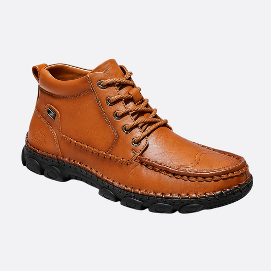 Hommes - Bottes à lacets - Cuir - Hautes à la cheville - Élégance et confort au quotidien